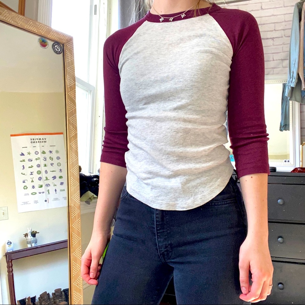 ¾ sleeve ringer tee